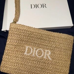 GWP- Dior Beige Woven Wristlet